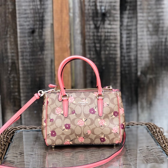 Coach Handbags - NWT Coach Peony floral Mini Surrey Satchel
